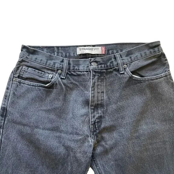 Levi Strauss #505 Black Cotton Straight Fit Men’s Denim Jeans SZ 34 # 1339 - Picture 2 of 13